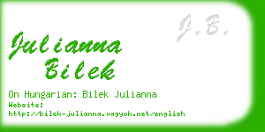 julianna bilek business card